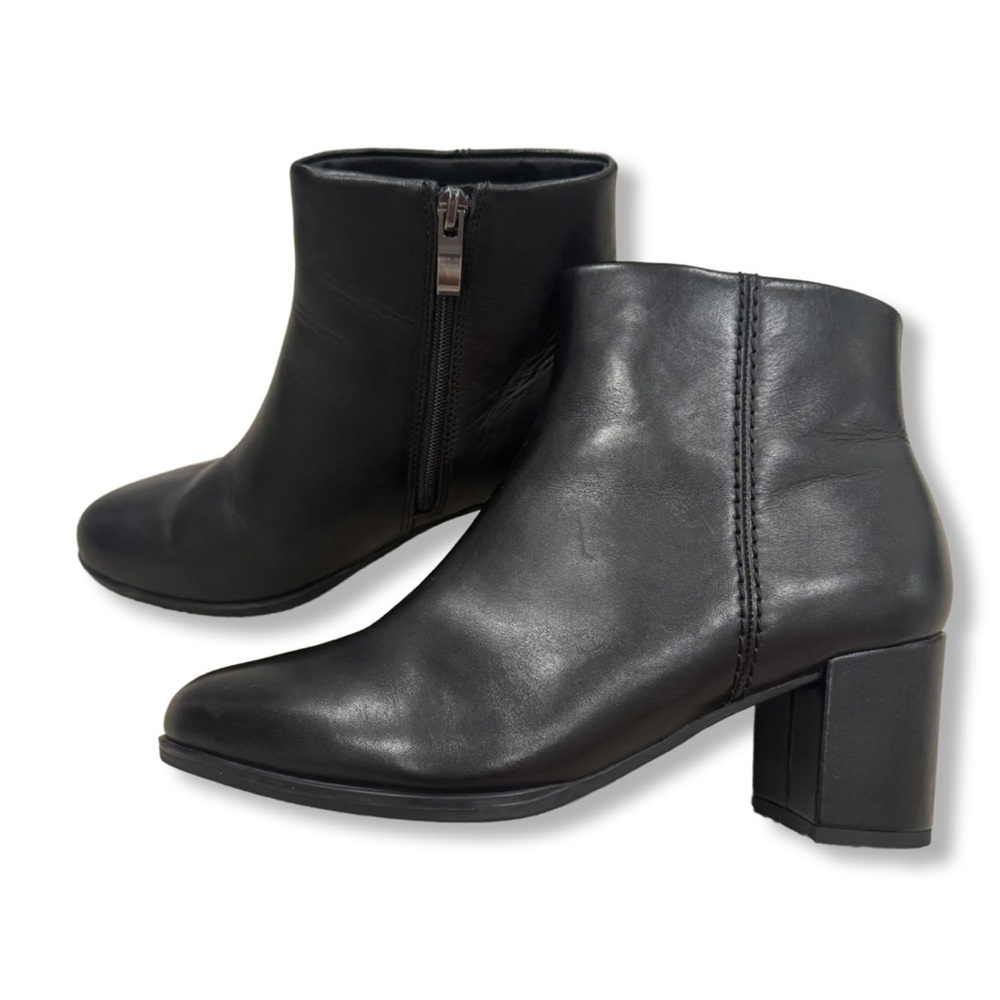 CLARKS FREVA55 ZIP (BLACK LEATHER) Women US 7